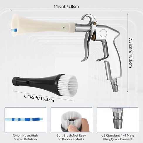 Car Clening Gun,High-Pressure Air Blow Gun for Professiona, Heavy-Duty Air Gun with Tapered Nozzle for Quick Dust & Water Blasting,Works with Air Compressor, Wheels & Interior Cleaning in Saudi Arabia