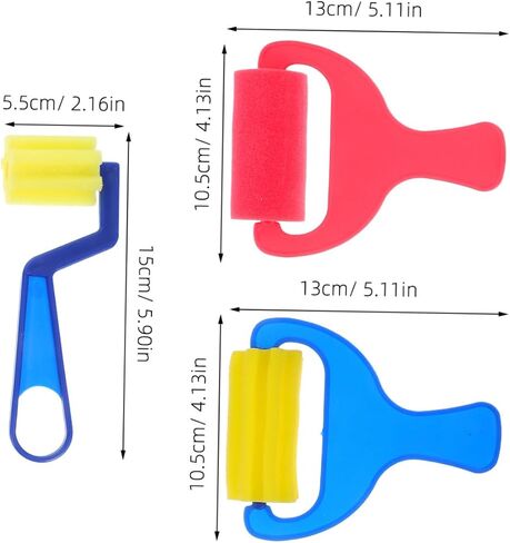 Veemoon 12pcs Sponge Painting Stamps Set for Kids Easy to Clean Roller Brushes for DIY Crafts and Early Learning Art Projects in Saudi Arabia