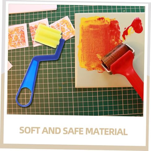 Veemoon 12pcs Sponge Painting Stamps Set for Kids Easy to Clean Roller Brushes for DIY Crafts and Early Learning Art Projects in Saudi Arabia