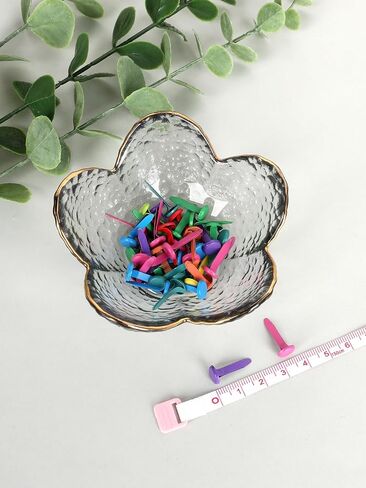 50 Pcs Brads for Paper Crafts 0.3 x 0.5 Inch, 10 Colors Brass Paper Fasteners, Metal Brass Fasteners for DIY Crafts, Scrapbooking, Split Pins in Saudi Arabia