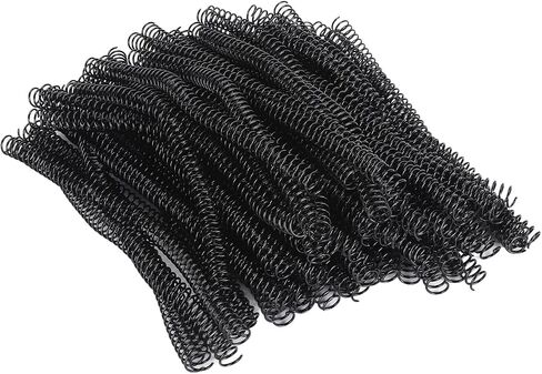 Respicefinem Binding Spiral Wire Ideal for Office and Academic Use with 115 Sheets Capacity 360 Degree Rotation and Compatibility with 4: Pitch Binding Machines 100 Pcs of 14.3mm (Black) in Saudi Arabia