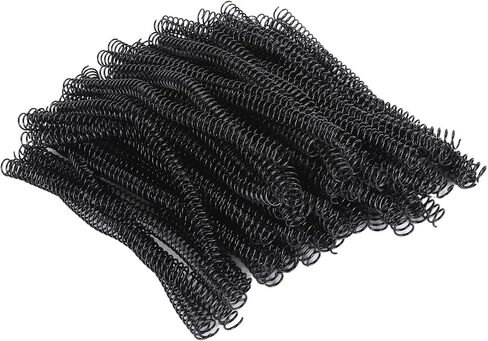 Respicefinem Binding Spiral Wire Ideal for Office and Academic Use with 115 Sheets Capacity 360 Degree Rotation and Compatibility with 4: Pitch Binding Machines 100 Pcs of 14.3mm (Black) in Saudi Arabia