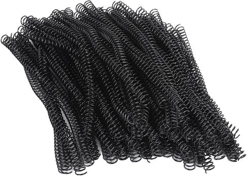 Respicefinem Binding Spiral Wire Ideal for Office and Academic Use with 115 Sheets Capacity 360 Degree Rotation and Compatibility with 4: Pitch Binding Machines 100 Pcs of 14.3mm (Black) in Saudi Arabia