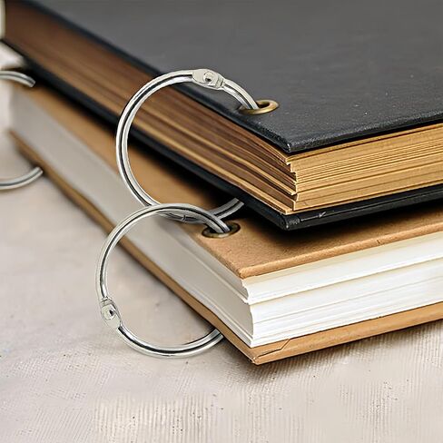 10 عبوات من حلقات ربط النيكل مقاس 0.5 بوصة، حلقات كتب معدنية فضفاضة مقاس 32 مم/38 مم لبطاقات الفهرس واللوازم المكتبية وسلاسل المفاتيح والمشروعات اليدوية اليدوية، حلقات ورقية فولاذية شديدة التحمل in Saudi Arabia