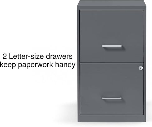 STAPLES 2 Drawer Vertical File Cabinet, Locking, Letter, Graphite, 18-inch D, 2/Pack (ST52143-CCVS) in Saudi Arabia