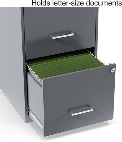 STAPLES 2 Drawer Vertical File Cabinet, Locking, Letter, Graphite, 18-inch D, 2/Pack (ST52143-CCVS) in Saudi Arabia