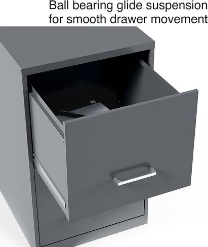STAPLES 2 Drawer Vertical File Cabinet, Locking, Letter, Graphite, 18-inch D, 2/Pack (ST52143-CCVS) in Saudi Arabia