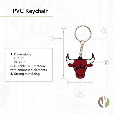 Desert Cactus Atlanta Hawks Keychain NBA National Basketball Association Car Keys Holder (PVC) in Kuwait