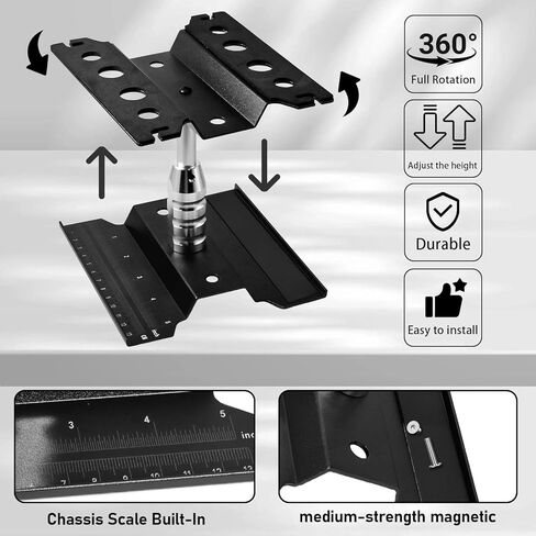 Rc Car Stand with Lit Lower Adjustable & 360'Rotatable, Rc Stand Repair Station with Shock Holder for TraxxasTRX4 Arrma Losi Axial Hsp Hbx Mix Wltoys, Wrenching On 1/8 1/10 1/12 1/14 Rc Rig Green in Saudi Arabia