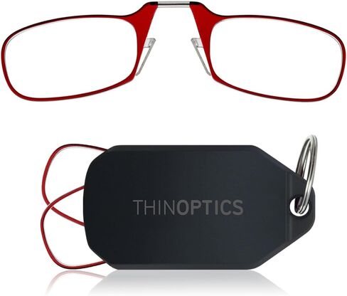 Always With You by ThinOptics Keychain Reading Glasses - Slim, Folding Armless Pocket Readers with Protective Keychain Case in Kuwait