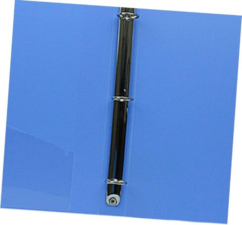 مجلد ملفات بلاستيكي بحجم A4، منظم مستندات بثلاث فتحات مع حلقات، مجلد مكتب أزرق قوي لملحقات المدرسة والقرطاسية in Saudi Arabia