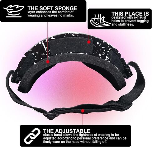 نظارات الدراجات النارية نظارات ATV UTV MX نظارات ركوب الطرق الوعرة، نظارات التزلج ضد الرياح والغبار ومقاومة للخدش ومضادة للأشعة فوق البنفسجية in Kuwait