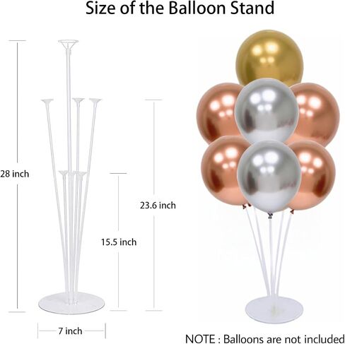 Balloon Stand Kit For Table - 8 Sets Balloon Sticks with Base For Birthday Graduation Party Decorations in Saudi Arabia