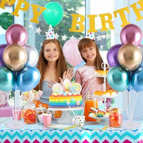 طقم حامل بالونات للطاولة - 8 مجموعات من أعواد البالونات مع قاعدة لديكورات حفلات أعياد الميلاد والتخرج in Kuwait