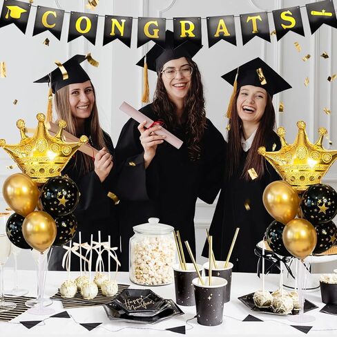 طقم حامل بالونات للطاولة - 8 مجموعات من أعواد البالونات مع قاعدة لديكورات حفلات أعياد الميلاد والتخرج in Kuwait