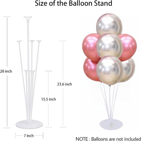 Balloon Stand Kit For Table - 8 Sets Balloon Sticks with Base For Birthday Graduation Party Decorations in Saudi Arabia