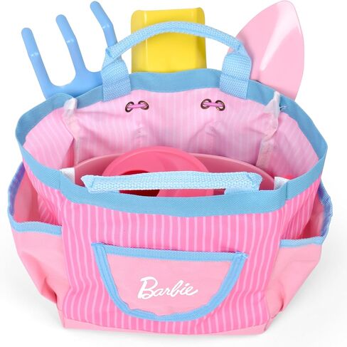 Barbie Garden Set – Real Gardening Tools for Kids with Watering Can, Metal Tools, Flower Pot and Storage Bag – Pink Tool Playset for Outdoors, 6 Pieces in Saudi Arabia