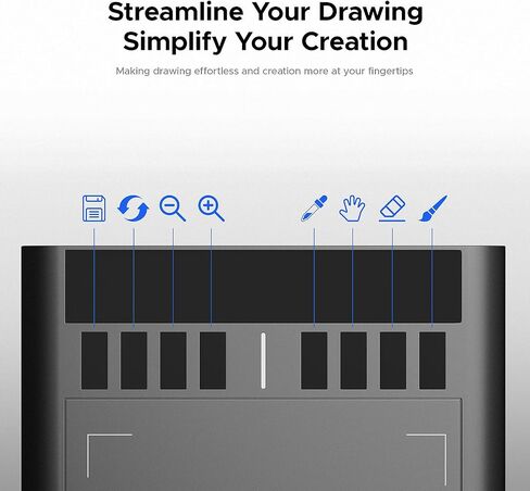 تابلت رسم الرسومات اللاسلكي، لوحة رسم رقمية UGEE S1060W مع 12 مفتاحًا ساخنًا، تابلت قلم 10 × 6.3 بوصة مع 8192 مستوى قلم خالٍ من البطارية يدعم Android/Windows/Mac OS/Chrome OS/Linux in Kuwait