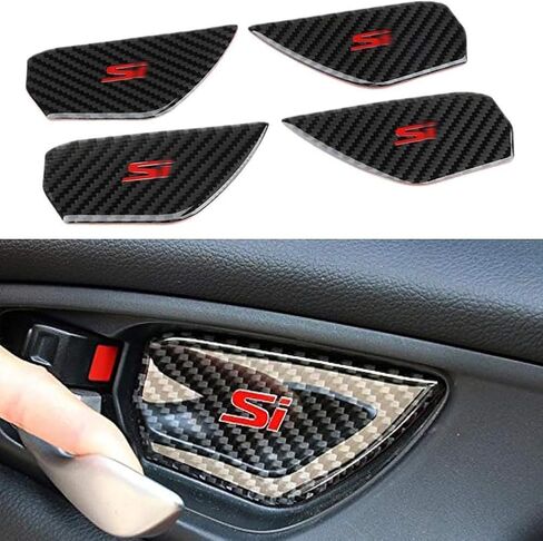 Duoles Carbon Fiber Steering Wheel Cover Panel Frame Trim for Honda Civic Si 2016-2017 2018 2019 in Saudi Arabia