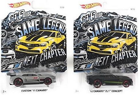 مجموعة بطاقات فنية من Hot Wheels 2018 Chevy Camaro Generations Art مكونة من 10 بطاقات in Kuwait