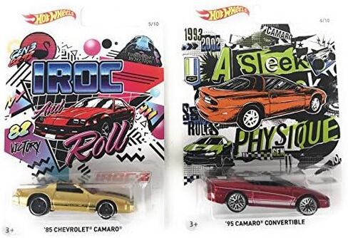 مجموعة بطاقات فنية من Hot Wheels 2018 Chevy Camaro Generations Art مكونة من 10 بطاقات in Kuwait