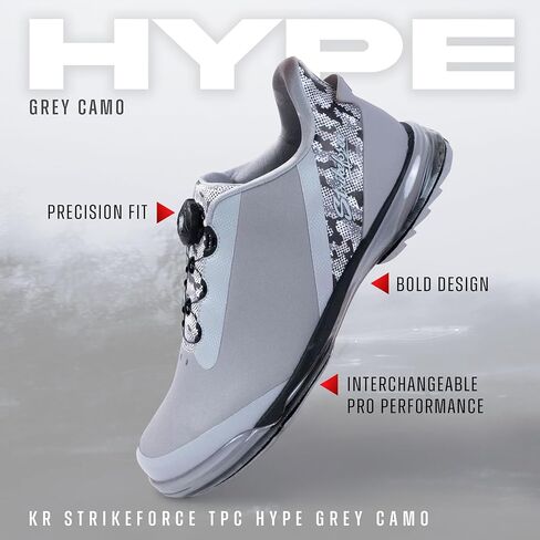 حذاء بولينج KR Strikeforce TPC Hype باللون الرمادي المموه لليد اليمنى للجنسين عالي الأداء in Saudi Arabia