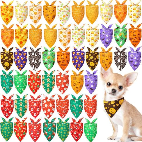 Sumind 50 Pieces Patriotic Dog Bandanas Bulk Star Bandanas for Dogs Bibs Triangle Pet Scarf Soft Dog Bandanas with Independence Day Patterns for Independence Day Pet Costume Accessories Decoration in Saudi Arabia