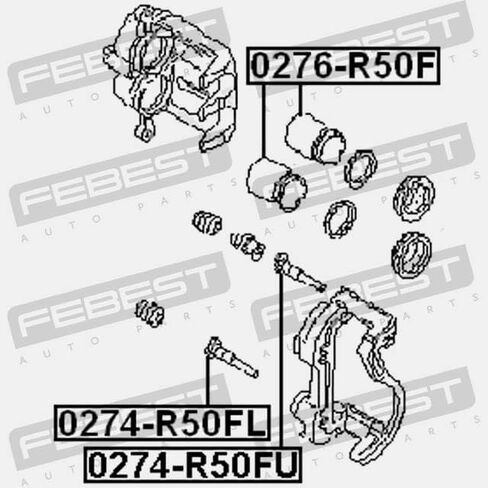 Cylinder Piston (Front) Febest 0276-R50F Oem 41121-0W700 in Saudi Arabia