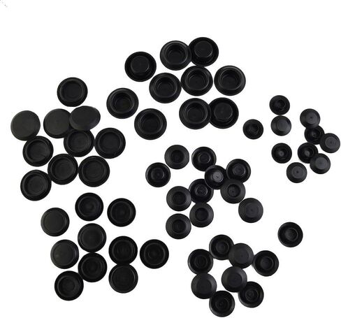 60 Piece Plastic Flush Mount Hole Assortment for Auto Body Sheet Metal Includes Depressed Center and Flush Types in Black Fits 3/8 1/2 3/4 7/8 Inch Hole Sizes in Saudi Arabia