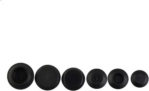 60 Piece Plastic Flush Mount Hole Assortment for Auto Body Sheet Metal Includes Depressed Center and Flush Types in Black Fits 3/8 1/2 3/4 7/8 Inch Hole Sizes in Saudi Arabia