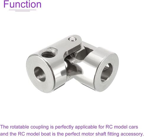 DMiotech 5 Pack 3mm to 4mm Inner Dia Rotatable Universal Steering Shaft U Joint Coupler L23 x D9 Coupler Connector W Screw for 3D Printer, CNC Machine in Saudi Arabia