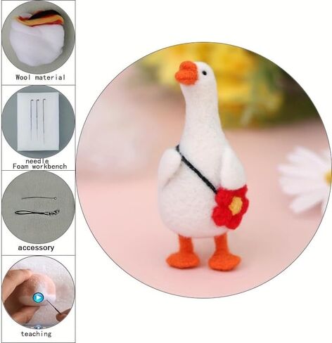 Cute Penguin Needle Felting Kit, DIY Crafts for Adults Women, Hobby Kit with Felting Supplies, Needles, Wool and Tools for Beginners, Adult Craft in Saudi Arabia