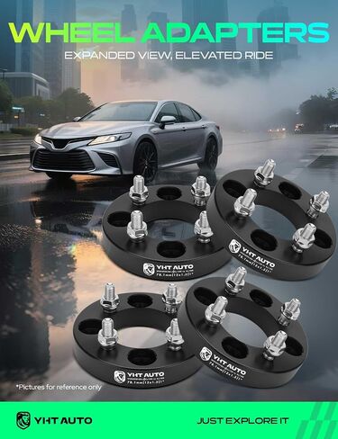 محولات عجلات YHTAUTO 4x108 إلى 4x100 مم 1 بوصة تناسب Ford، Mercury Models، Focus، EcoSport، Fiesta، Cougar-Only تعمل مع عجلات 4x100، 4 محولات إطارات عجلة العروة مع M12x1.5، 78.1 مم تجويف مركز العجلة in Saudi Arabia