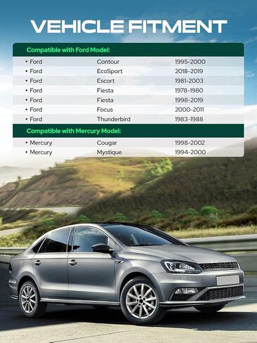 محولات عجلات YHTAUTO 4x108 إلى 4x100 مم 1 بوصة تناسب Ford، Mercury Models، Focus، EcoSport، Fiesta، Cougar-Only تعمل مع عجلات 4x100، 4 محولات إطارات عجلة العروة مع M12x1.5، 78.1 مم تجويف مركز العجلة in Saudi Arabia