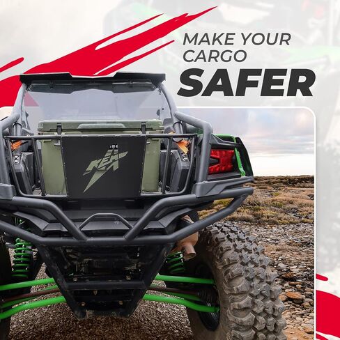KEMIMOTO UTV Tailgate Compatible with Kawasaki Teryx KRX KRX4 1000 2020 2021 2022 2023 2024 Heavy-Duty Steel Cargo Bed Enclosure Luggage Rack Bed Extender High Capacity Can Hold 32" Spare Tire in Saudi Arabia
