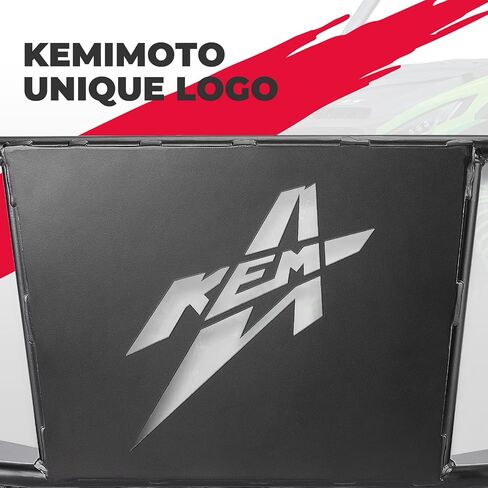 KEMIMOTO UTV Tailgate Compatible with Kawasaki Teryx KRX KRX4 1000 2020 2021 2022 2023 2024 Heavy-Duty Steel Cargo Bed Enclosure Luggage Rack Bed Extender High Capacity Can Hold 32" Spare Tire in Saudi Arabia