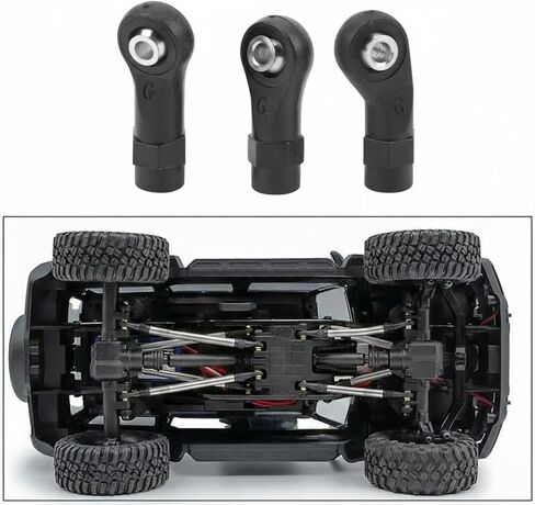 30 قطعة من أطراف قضيب ربط RC لـ Traxxas TRX-4 1/10 - مجموعة رأس وصلة كروية M4 عالية الدقة، خفيفة الوزن ومتينة من البلاستيك + أجزاء ترقية زاحفة من الفولاذ in Kuwait