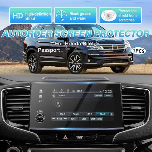 Autorder مناسب تمامًا لواقي الشاشة 2019-2021 Honda Civic LX EX Touring Si EX-L 4 أزرار من الزجاج المقسى 9H طبقة حماية لشاشة اللمس in Saudi Arabia
