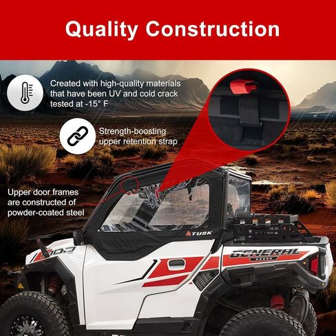 Tusk Soft Upper Doors For Polaris GENERAL XP 1000 Deluxe 2022 in Saudi Arabia