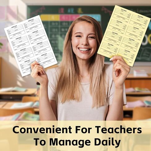 800pcs Tardy Slip Book with Carbonless Duplicates – Easy Removal, Tear-Off Pages for Student Late Arrivals, Teacher Register Copy, School Supplies in Saudi Arabia