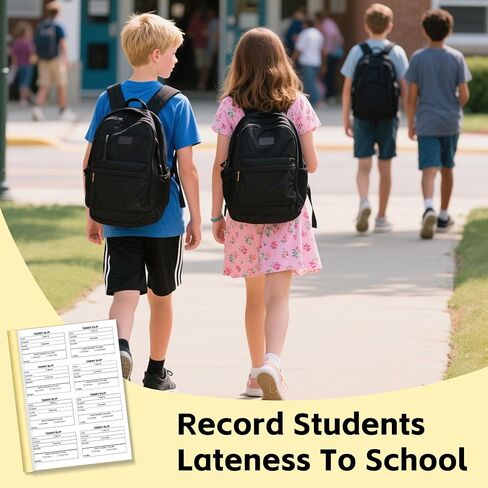 800pcs Tardy Slip Book with Carbonless Duplicates – Easy Removal, Tear-Off Pages for Student Late Arrivals, Teacher Register Copy, School Supplies in Saudi Arabia