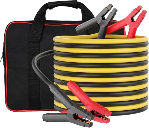 Jumper Cables for Car, 6 Gauge x 16 Feet Booster Cables for Jump Starting Dead or Weak 6V Batteries, Carrying Bag Included in Saudi Arabia