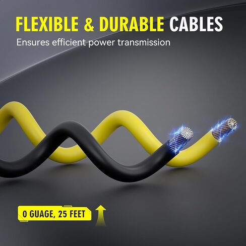 Jumper Cables for Car, 6 Gauge x 16 Feet Booster Cables for Jump Starting Dead or Weak 6V Batteries, Carrying Bag Included in Saudi Arabia