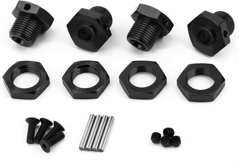 Aluminum Alloy 17mm Wheel Hex Nut Upgrade Part for Arrma 1/8 Typhon 3s 1/10 Big Rock V3 (Red) in Saudi Arabia