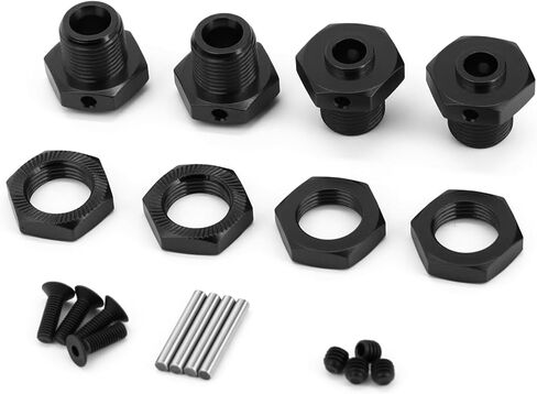 Aluminum Alloy 17mm Wheel Hex Nut Upgrade Part for Arrma 1/8 Typhon 3s 1/10 Big Rock V3 (Red) in Saudi Arabia