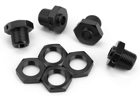 Aluminum Alloy 17mm Wheel Hex Nut Upgrade Part for Arrma 1/8 Typhon 3s 1/10 Big Rock V3 (Red) in Saudi Arabia
