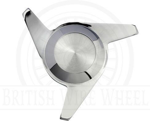 3 أغطية دوارة للأذن مع شعارات رقاقة معدنية صلبة من الكروم والأحمر (مجموعة من 4) | مصممة للسائقين المنخفضين، والسيارات الكلاسيكية، والبنيات المخصصة ذات العجلات السلكية in Kuwait