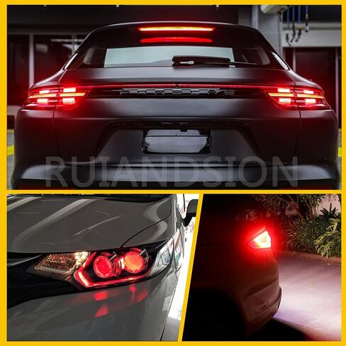 Ruiandsion 2 قطعة 1157 BAY15D مصابيح LED 12 فولت خيوط مزدوجة فائقة السطوع 5050 12SMD مصباح LED أبيض للنسخ الاحتياطي للأضواء العكسية وأضواء الفرامل الخلفية، غير قطبية in Kuwait