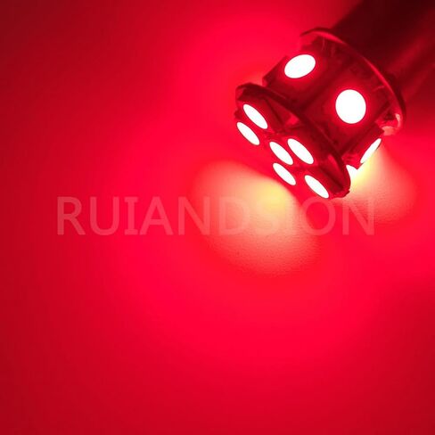 Ruiandsion 2 قطعة 1157 BAY15D مصابيح LED 12 فولت خيوط مزدوجة فائقة السطوع 5050 12SMD مصباح LED أبيض للنسخ الاحتياطي للأضواء العكسية وأضواء الفرامل الخلفية، غير قطبية in Kuwait