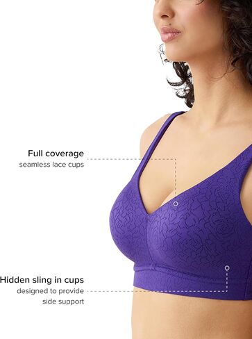 Wacoal Women's Inside Job Unlined Full Coverage Wire Free Bra, 852345 in Saudi Arabia